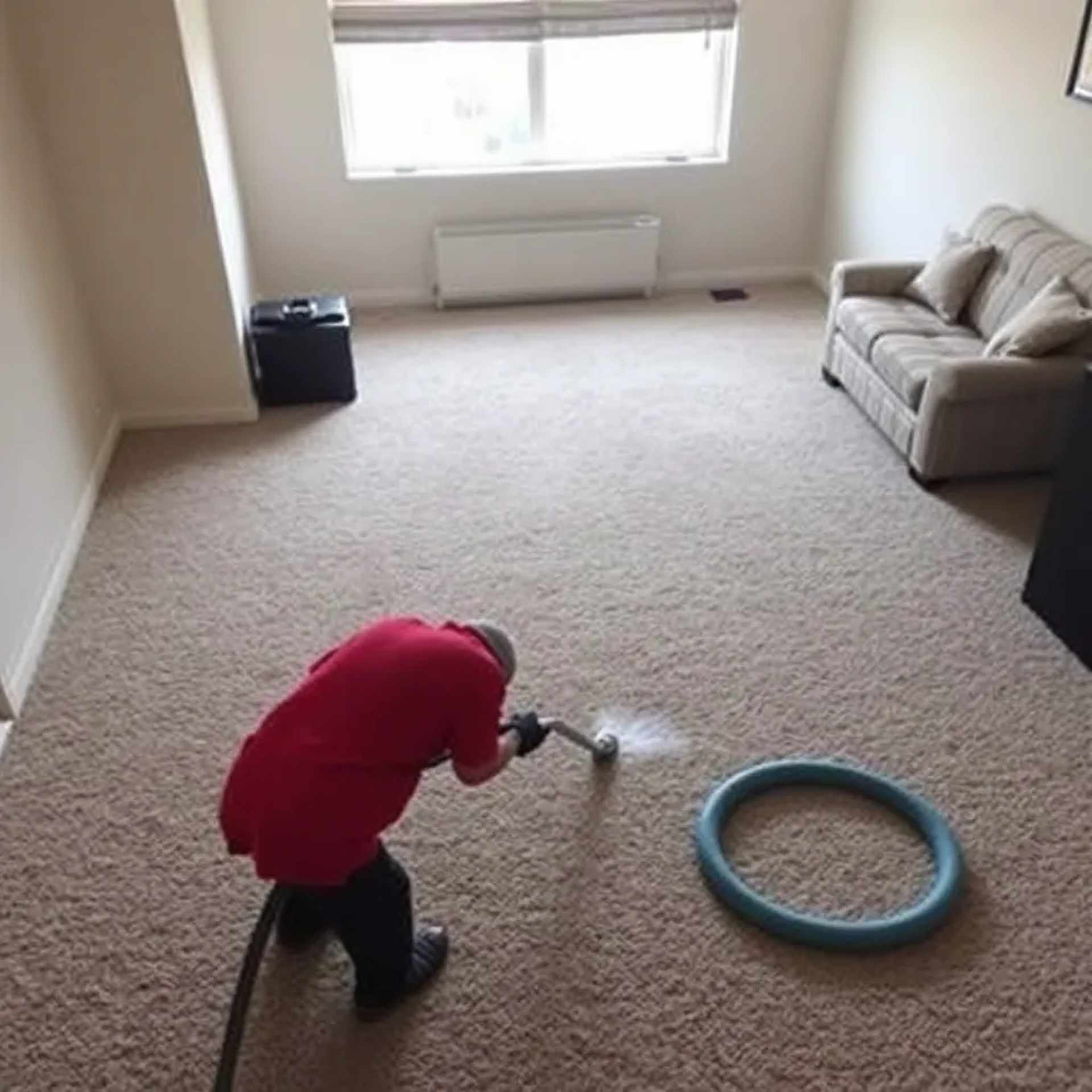 Professional carpet cleaning team
